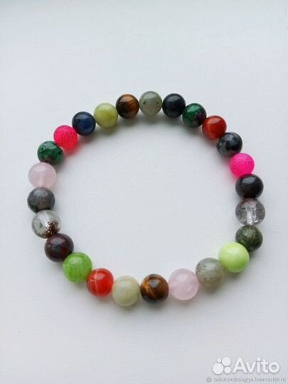 Браслет ручной работы личный подбор камней