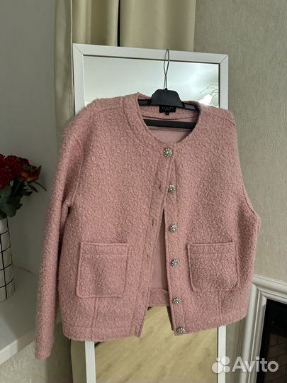 Жакет пиджак бомбер розовый Zarina 44