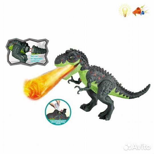 Динозавр, свет, звук, пар, эл. пит. аах3 не вх. в
