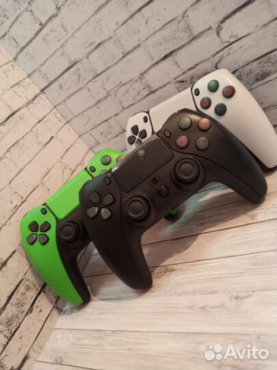 Джойстики PS4 dualshock в стилистике PS5 dualsense