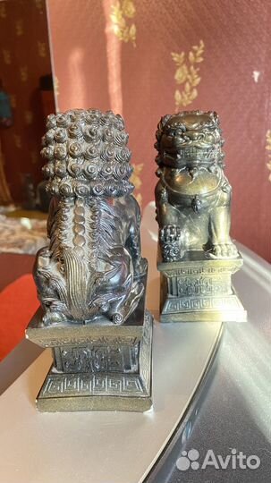 Статуетки китайские львы собаки