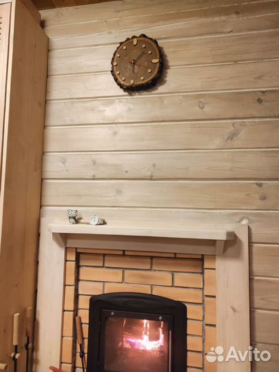 Часы настенные из спила вяза