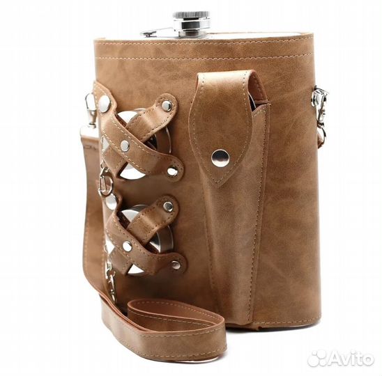 Подарочный набор Фляга Рюмки Столовый прибор