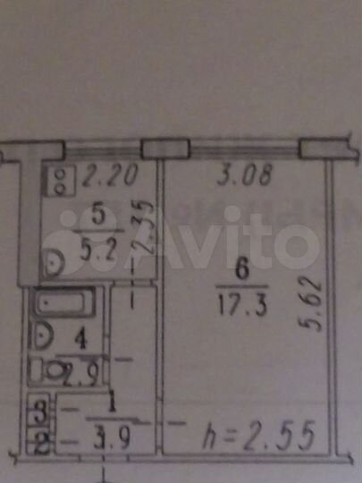Комната 30 м² в 1-к., 6/9 эт.