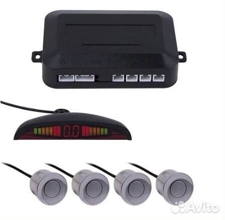 Парктроник с дисплеем и 4 датчиками. Цвет на выбор