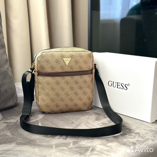 Guess сумка мужская коринчевая сумка