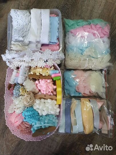 Кружево, ленты для скрапбукинга