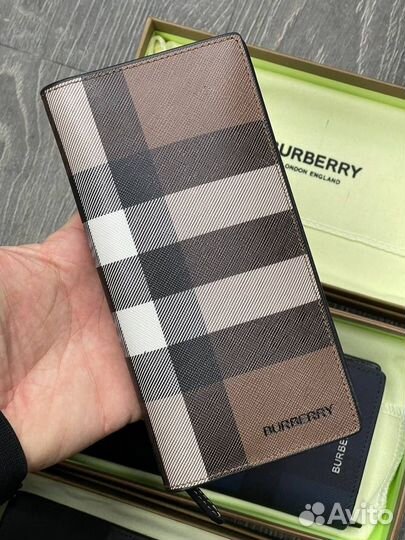 Мужской портмоне бумажник Burberry кошелёк из кожи