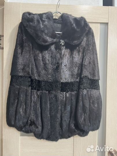 Шуба норковая с капюшоном 42 44