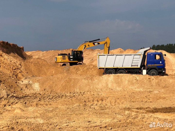 Песок \ Земля мытый средний от 3кубов