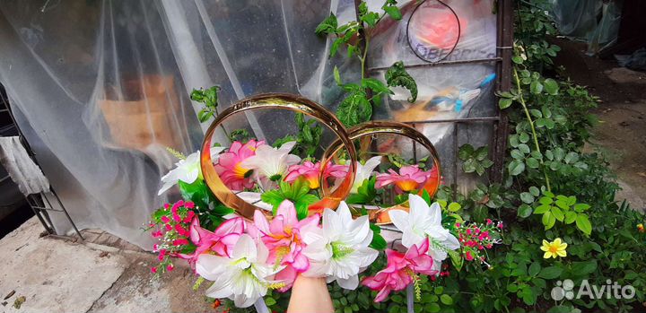 Кольца. Свадебное украшение на машину