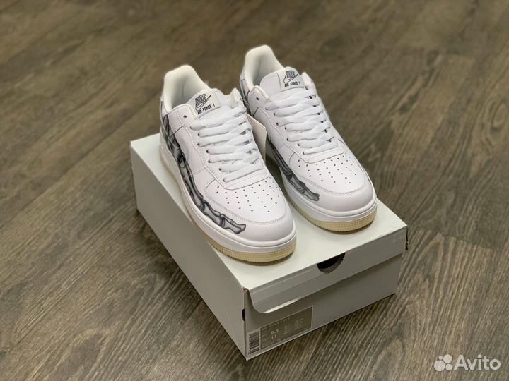 Кроссовки Nike Air Force 1 Skeleton White (36-45)