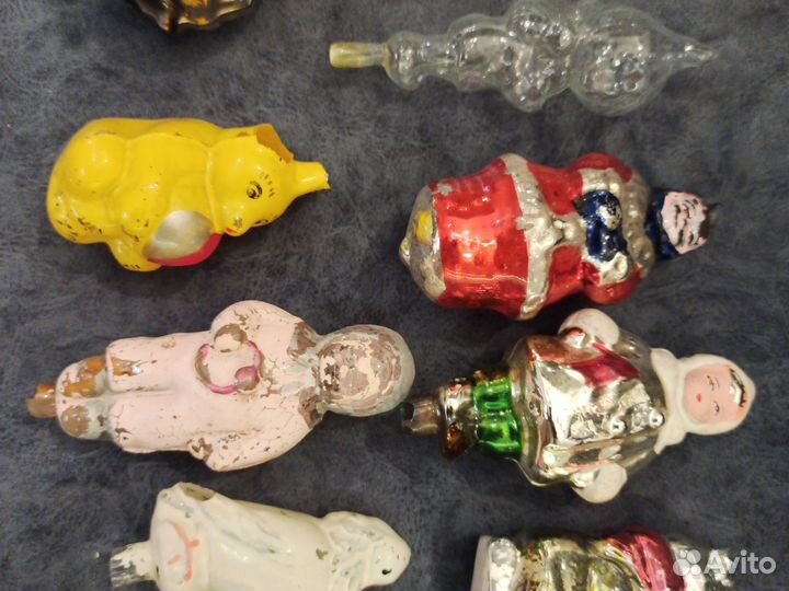 Ёлочные игрушки СССР фигурки в реставрацию