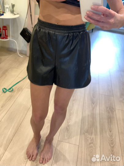 Шорты экокожа