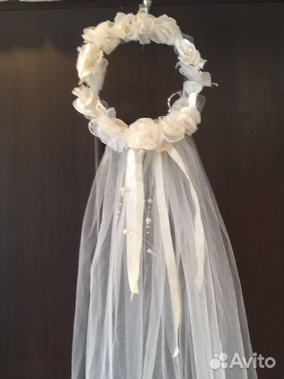 Венок с фатином на голову