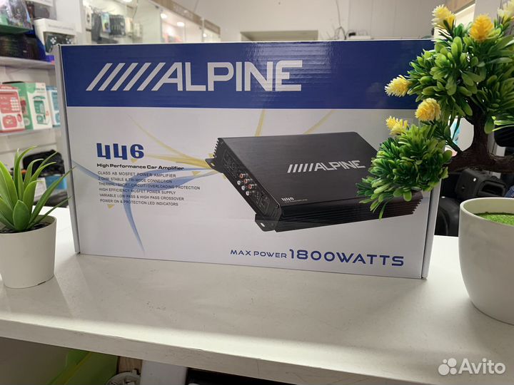 Автомобильный усилитель звука alpine 446
