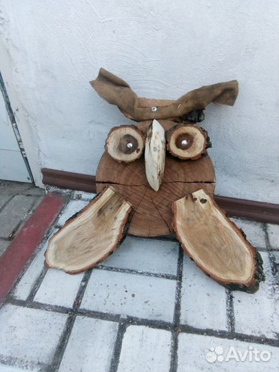 Фигурка деревянная сова
