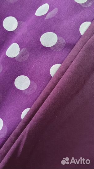 Отрез ткани вискозный трикотаж однотонный лиловый