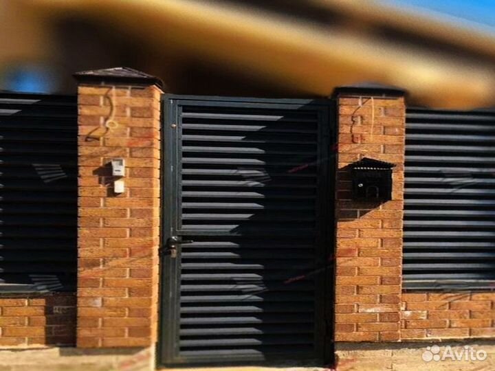 Забор жалюзи горизонтальный