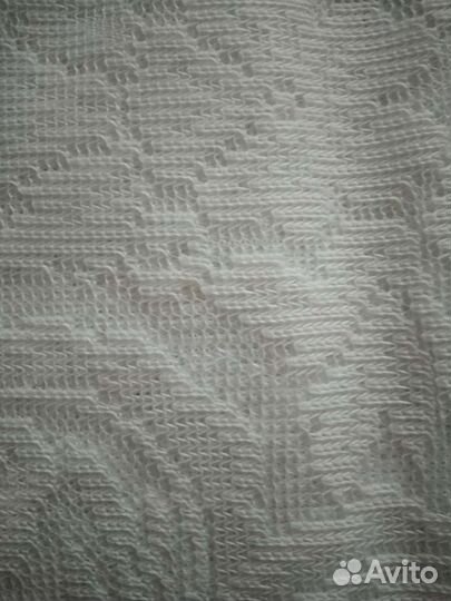 Комплект кружевных штор с ламбрекеном. Белый