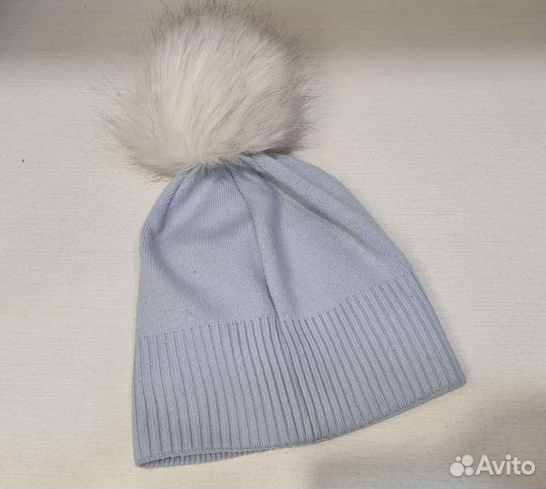 Шапка тёплая на девочку 6-8л