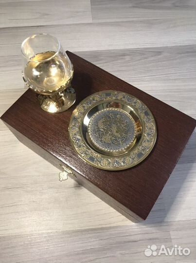 Набор На посошок позолоченный