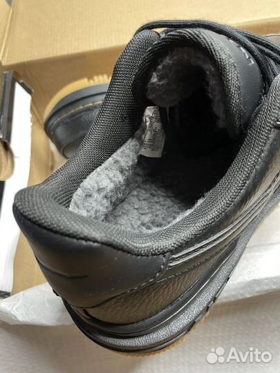 Зимние Nike AF1 Luxe мех (чёрные)