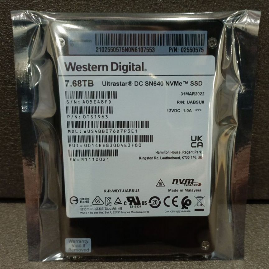 [SN640] Ssd Western Digital 2.5" Dc 7,68 Tb Sn640