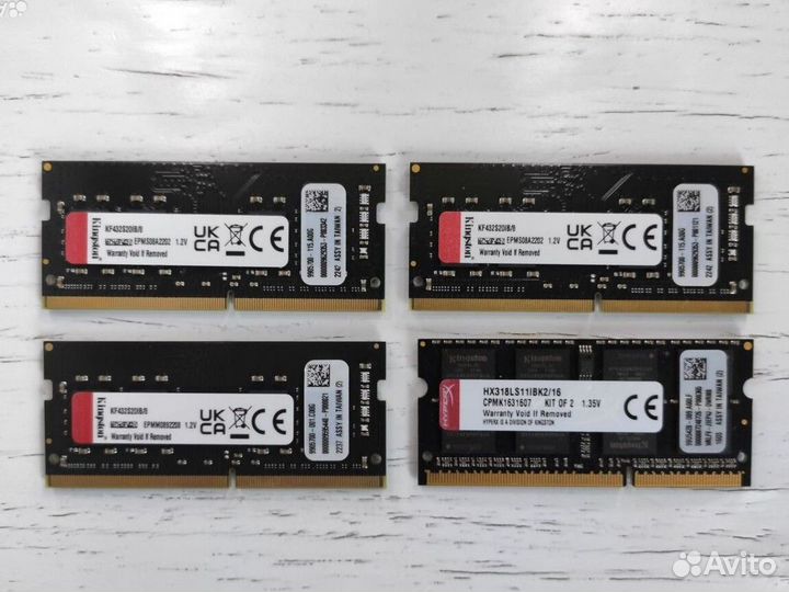 Память So-Dimm DDR4 32Gb 16Gb 8Gb So-Dimm DDR3