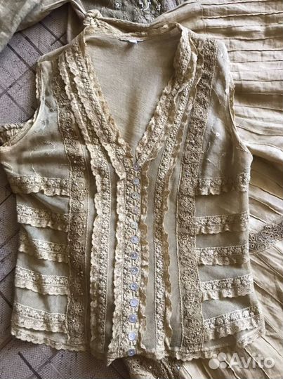 Костюм тройка. Лен