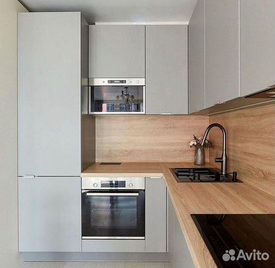 Угловой кухонный гарнитур современный