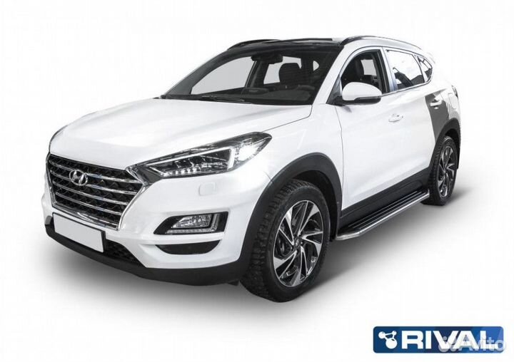 Пороги-подножки Hyundai Tucson 2015-2021 Premium