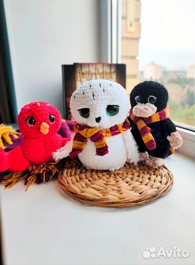 Сова Букля, феникс, нюхлер.Из книг о Гарри Поттере