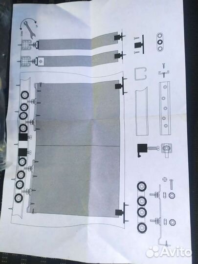 Комплект роликов для раздвижных дверей, шкафов
