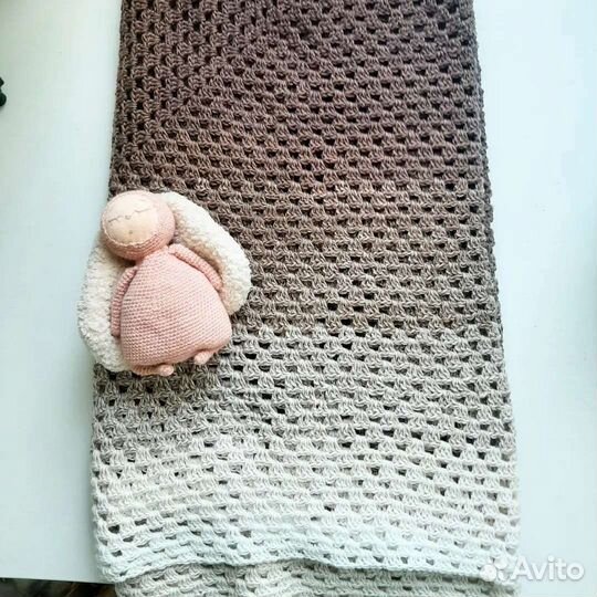 Плед детский вязаный ручная работа