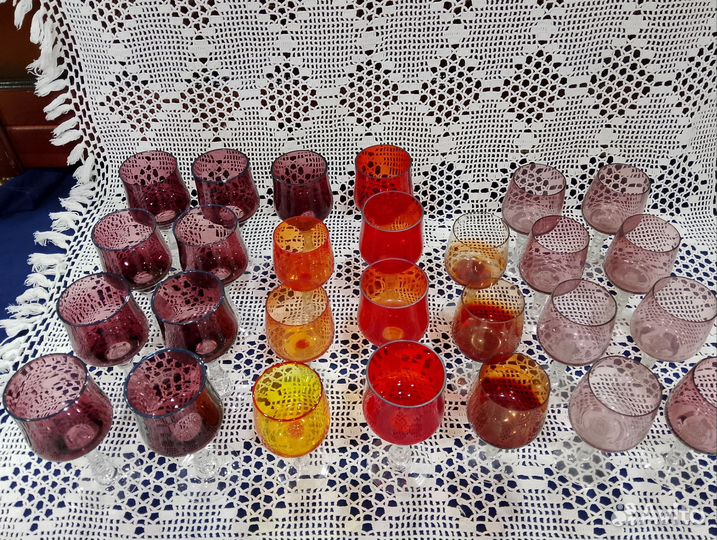 Бокалы Красный Май цветное стекло СССР
