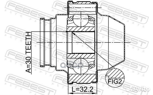 ШРУС карданного вала 2211fqsha Febest