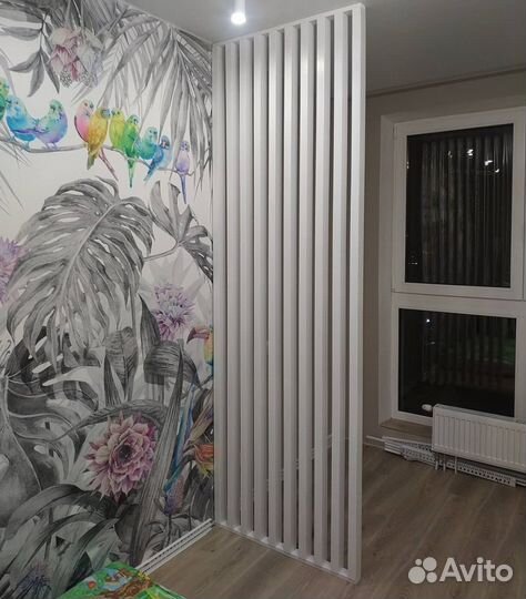 Интерьерные реечные перегородки