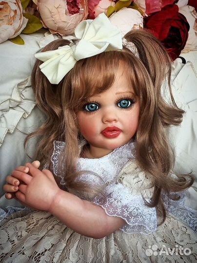 Кукла реборн силикон-виниловая 55см 3D роспись