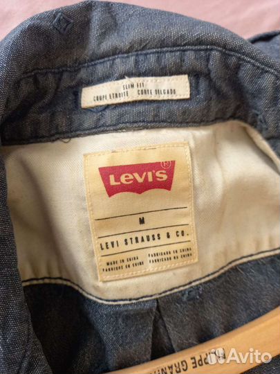 Джинсовая рубашка levis мужская