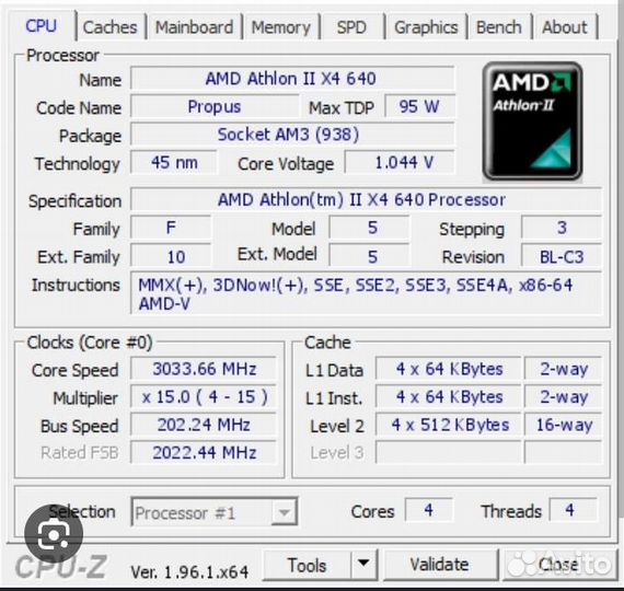 Amd athlon ii x4 640