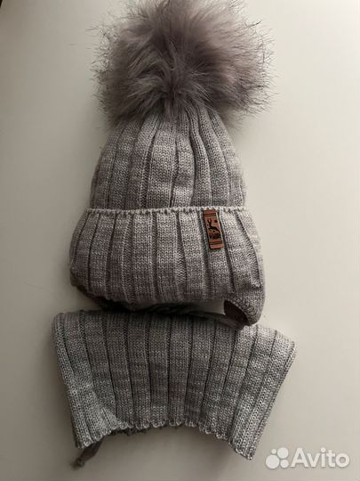 Зимняя шапочка и снуд детская