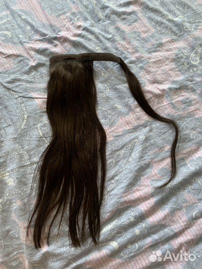 Хвост шиньон из натуральных волос