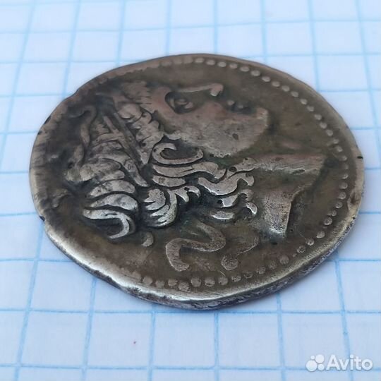 Редкая серебряная монета, Драхма, Антика, раритет