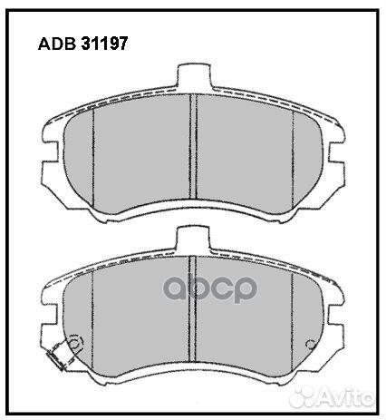 Колодки тормозные дисковые перед ADB31197