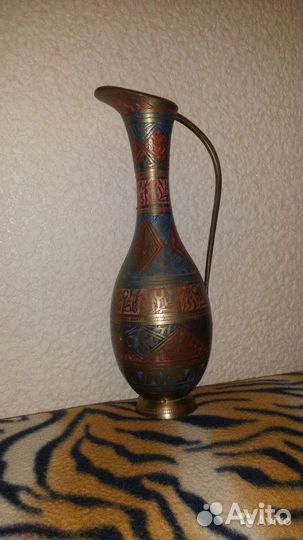 Вазы, кувшины - латунь, эмаль Индия 70-е. годы
