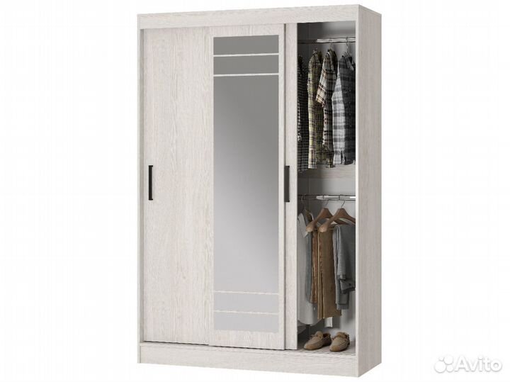 Шкаф-купе Тео шкк-02 ясень белый