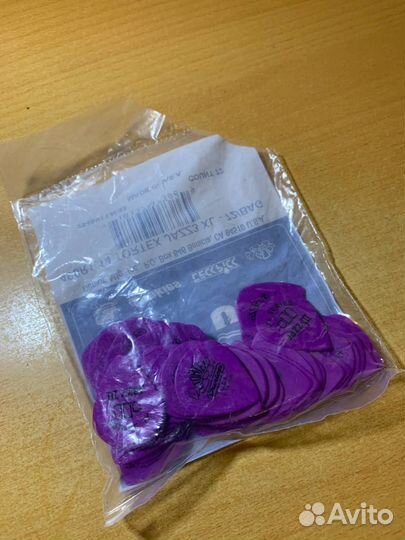 Dunlop Tortex Jazz III XL 498 Purple 1.14mm - 54шт