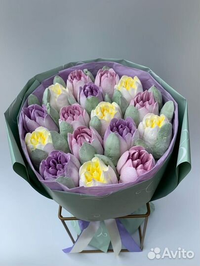 Цветы из зефира. Зефирные букеты