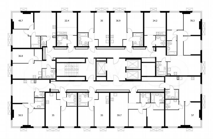 2-к. квартира, 48,7 м², 18/24 эт.